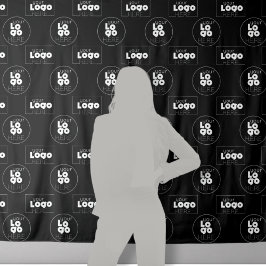 Tapete De Parede Dois Logo Preto Step + Repeat Fundo para Cabine de