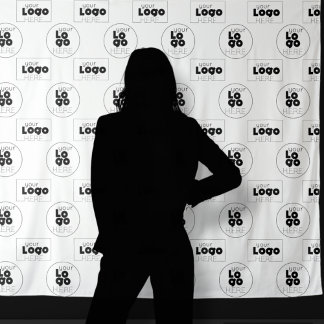 Tapete De Parede Dois Logo Step e Repeat Fundo para Cabine de Fotos