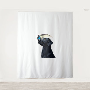 Tapete De Parede Dono de Cachorro Preto Engraçado Labrador Retrieve