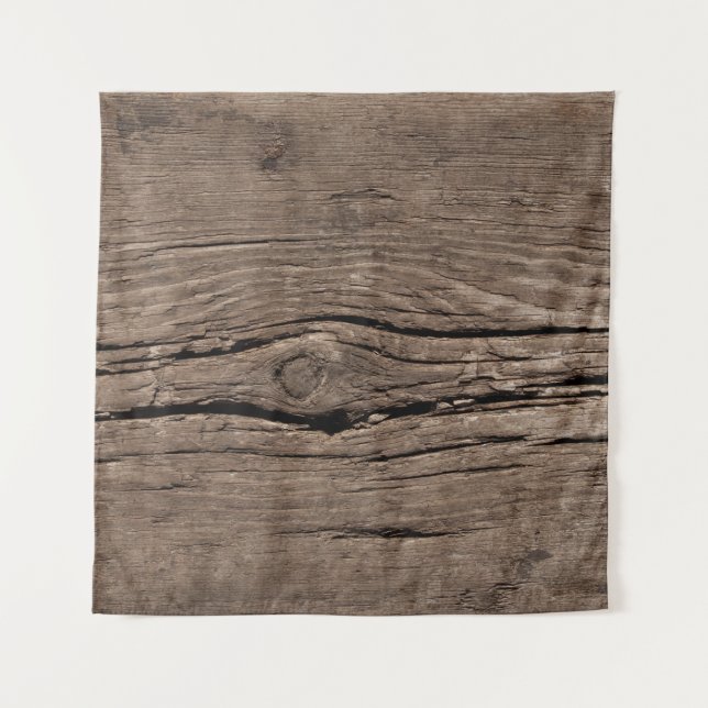 Tapete De Parede Dormentes de madeira velhas, texturizados em segun (Frente)