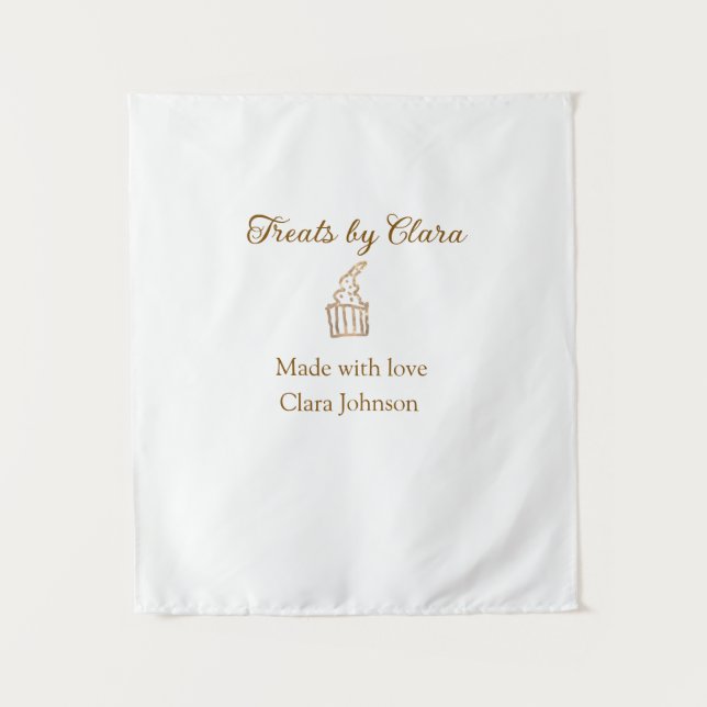 Tapete De Parede Dourada faísca trata padaria feita com nome de adi (Frente)