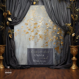 Tapete De Parede Dourada Folha Impasto Noir