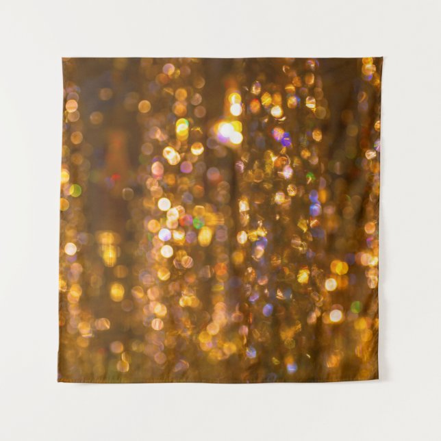 Tapete De Parede Dourado Natal: Fundo Abstrato de desfocado (Frente)