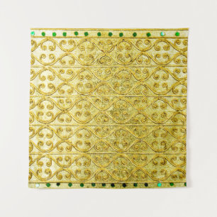 Tapete De Parede Dourado padrão sem costura de metal