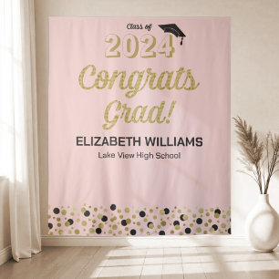 Tapete De Parede Dourado Script Confetti Congrats Formando Plano de
