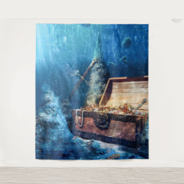 Tapete De Parede Dourado tesouro do crânio pirata