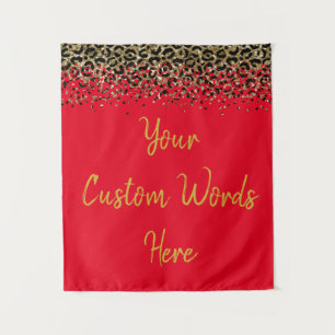 Tapete De Parede Dourado Vermelho Personalizado.Cabeça de Foto de F