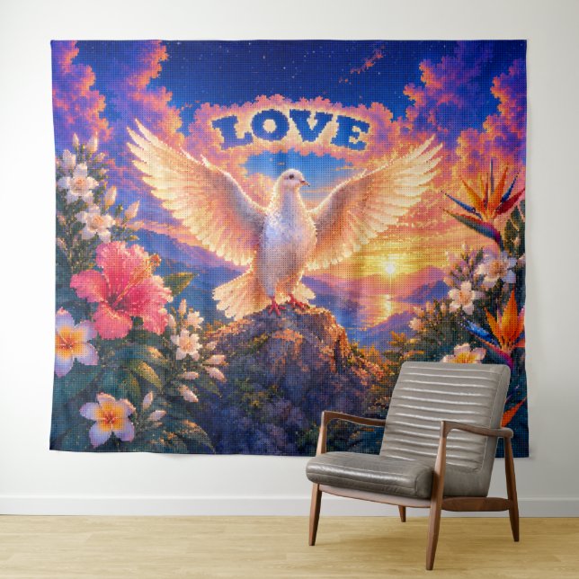 Tapete De Parede Dove | Amor Acima de Tudo (In Situ (Horizontal))