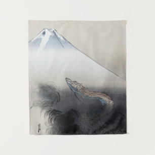 Tapete De Parede Dragão Ascendendo o Monte Fuji: Ryu Cultura Japone