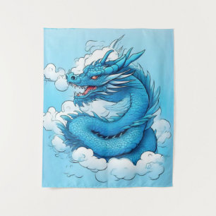 Tapete De Parede Dragão chinês nas nuvens