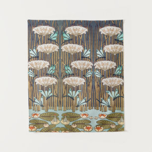 Tapete De Parede Dragões Água Lírios Marsh Art Nouveau