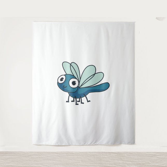 Tapete De Parede Dragonfly Azul (Frente)