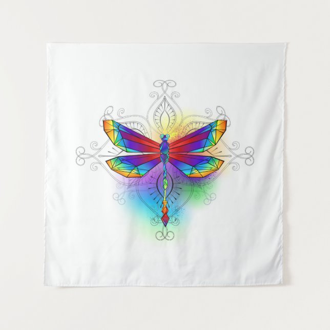 Tapete De Parede Dragonfly Poligonal (Frente)