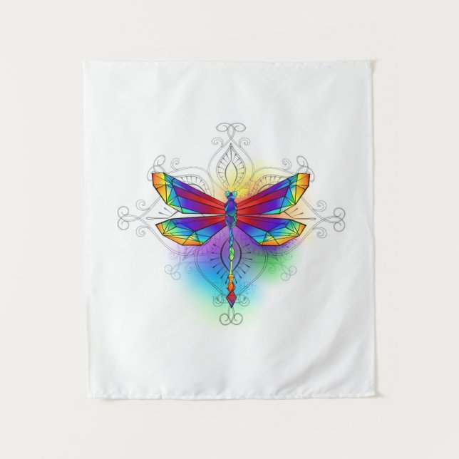 Tapete De Parede Dragonfly Poligonal (Frente)