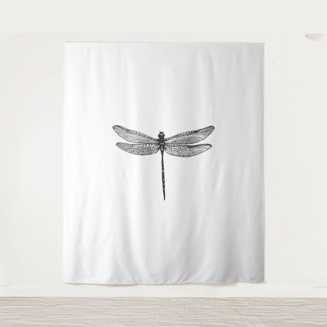 Tapete De Parede Dragonfly Sketch (Frente)