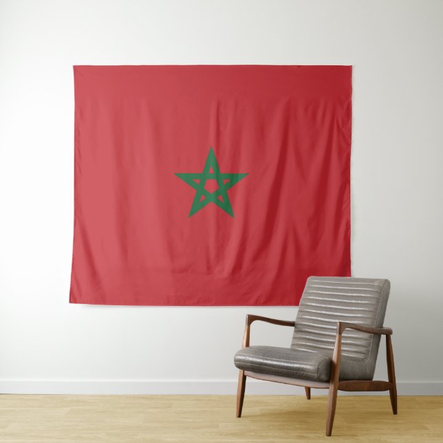 Tapete De Parede Drapeau Maroc (In Situ (Horizontal))