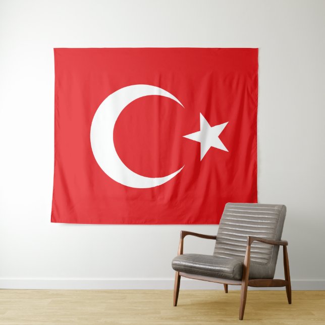 Tapete De Parede Drapeau Turquie (In Situ (Horizontal))