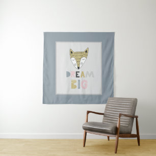 Tapete De Parede Dream Big Scandinavian Fox Kids Room