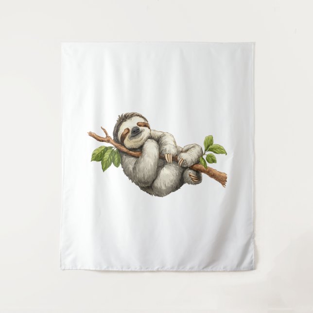 Tapete De Parede Dreaming Sloth on a Branch (Frente)