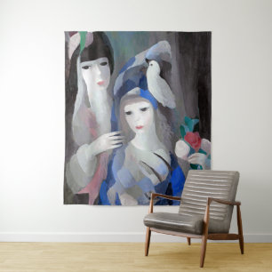 Tapete De Parede Duas Dama e Dove, Marie Laurencin