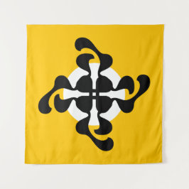 Tapete De Parede Dubble dramático Q espelhado Amarelo moderno