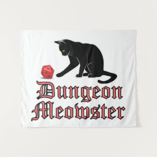 Tapete De Parede Dungeon Meowster Engraçado Gato RPG com Dice