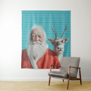 Tapete De Parede Duo de Férias de Natal e Rena