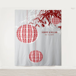 Tapete De Parede Dupla Felicidade Lanternas Foto de Casamento