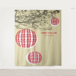 Tapete De Parede Dupla Felicidade Lanternas Foto de Casamento