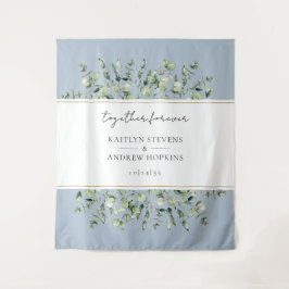 Tapete De Parede Dusty Blue Eucalyptus Casamento Juntos Para Sempre