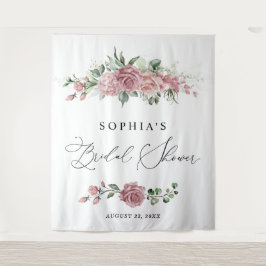 Tapete De Parede Dusty Pink Floral Bridal Shower