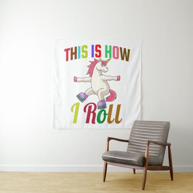 Tapete De Parede É Assim Que Eu Rolo - Roller Skating Unicorn (In Situ)