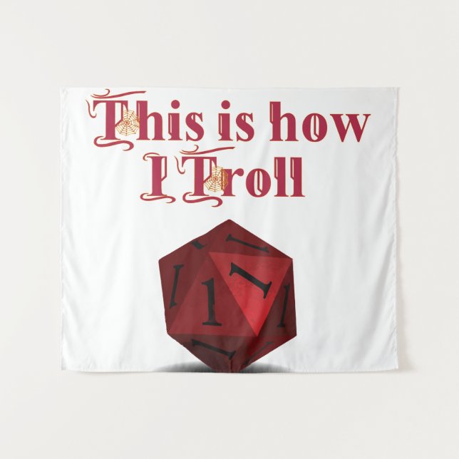 Tapete De Parede É assim que eu Troll - Dice de Acerto Crítico (Frente (Horizontal))