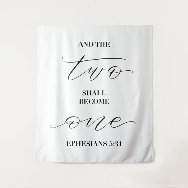Tapete De Parede e os dois se tornarão um — casamento (Frente)