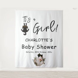 Tapete De Parede É uma garota! Plano de Fundo do Chá de fraldas de