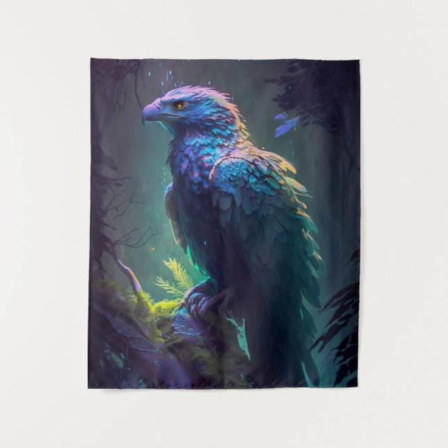 Tapete De Parede Eagle Bird Retrait Painting Willife (Frente)