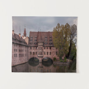 Tapete De Parede Edifício histórico ao pôr do sol em Nuremberg, Ale