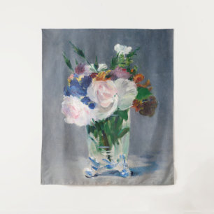 Tapete De Parede Edouard Manet - Flores em um Vaso de Cristal