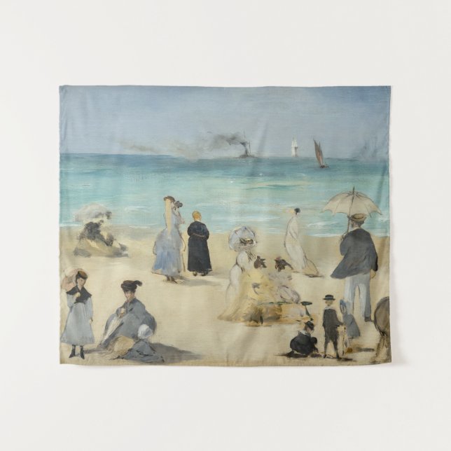 Tapete De Parede Edouard Manet - Na Praia, Boulogne-sur-Mer (Frente (Horizontal))