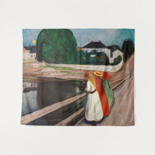 Tapete De Parede Edvard Munch - As Raparigas na Ponte