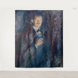 Tapete De Parede Edvard Munch - Autorretrato com Cigarro