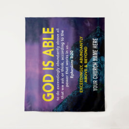 Tapete De Parede Efésios 3:20 DEUS É CAPAZ Igreja