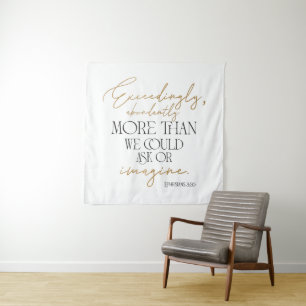 Tapete De Parede Efesios 3:20 Versículo Bíblico Preto Branco Dourad