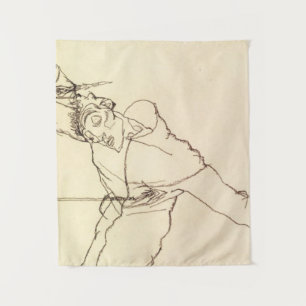 Tapete De Parede Egon Schiele - Autorretrato Como Rua Sebastian