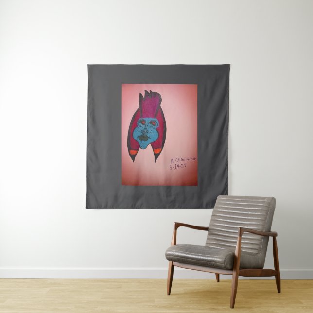 Tapete De Parede Egyptian Inspired Horror Themed Mummy Tapestry (In Situ)