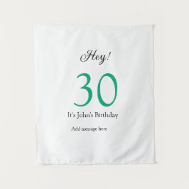 Tapete De Parede Ei é o 30º aniversário letra negrita verde preta n