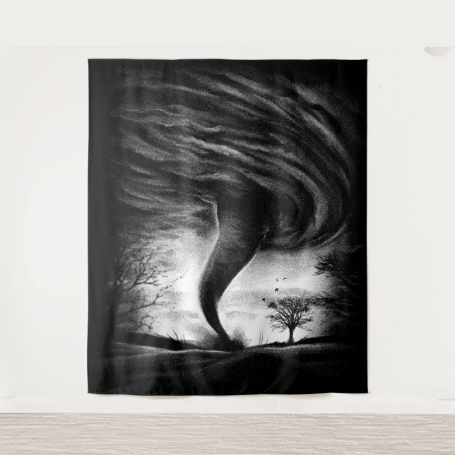 Tapete De Parede ein Tornado auf einer Straße in realistischem Stil (Frente)