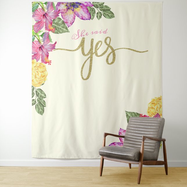 Tapete De Parede Ela disse SIM banner de Booth (In Situ)