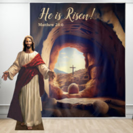Tapete De Parede Ele Ressuscitou! Jesus Ressuscitado Túmulo Vazio