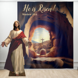 Tapete De Parede Ele Ressuscitou! Jesus Ressuscitado Túmulo Vazio